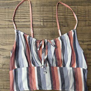 Hollister Striped Multi-Color Crop Top